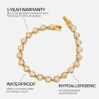 Bracelet Riviere Coeur