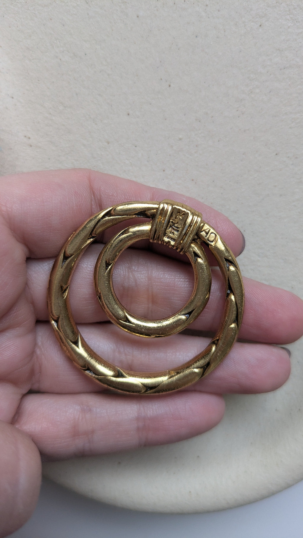 Anillo Bufanda Ysl Vintage - Anillos Dobles Dorados