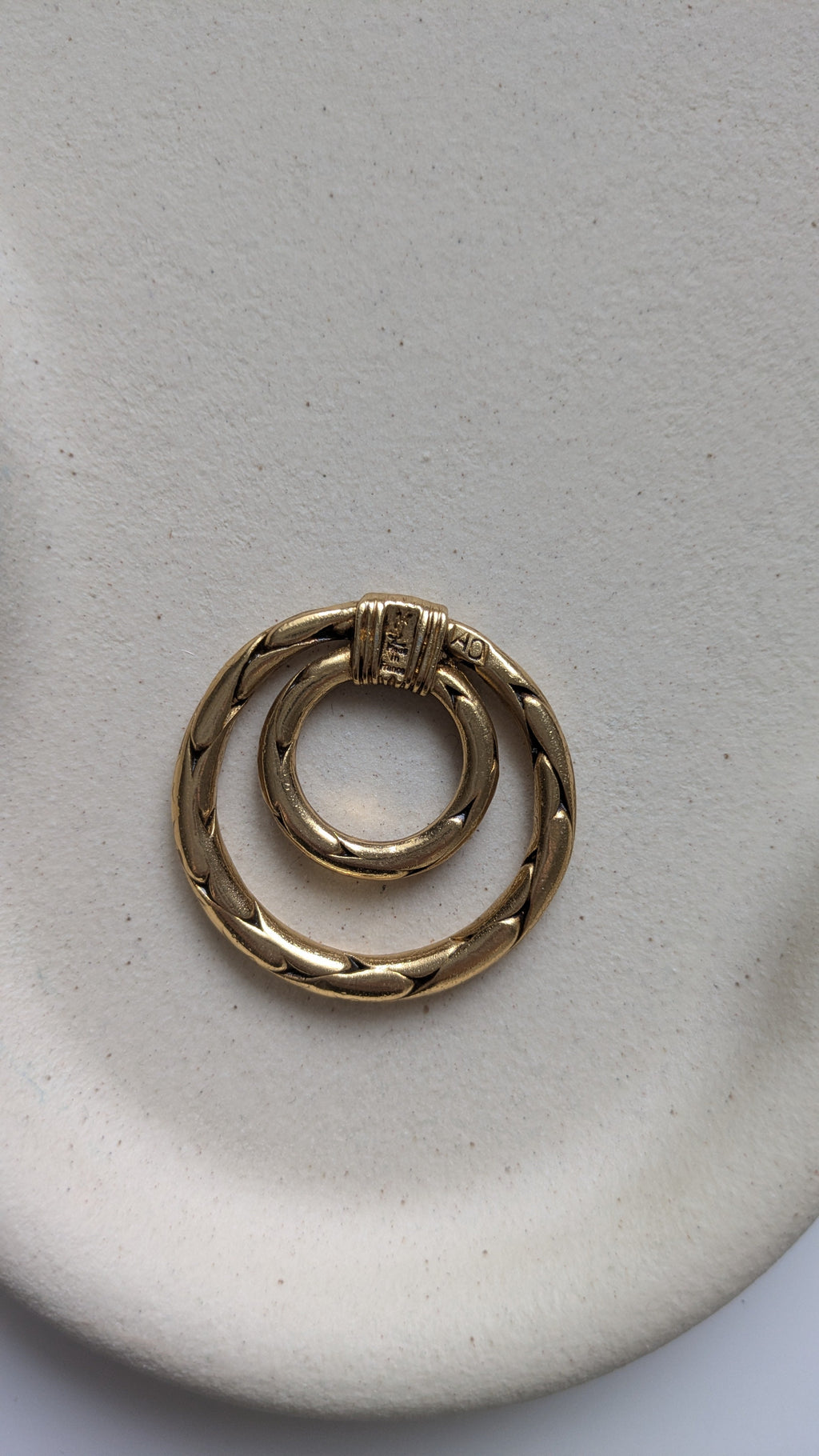 Anillo Bufanda Ysl Vintage - Anillos Dobles Dorados