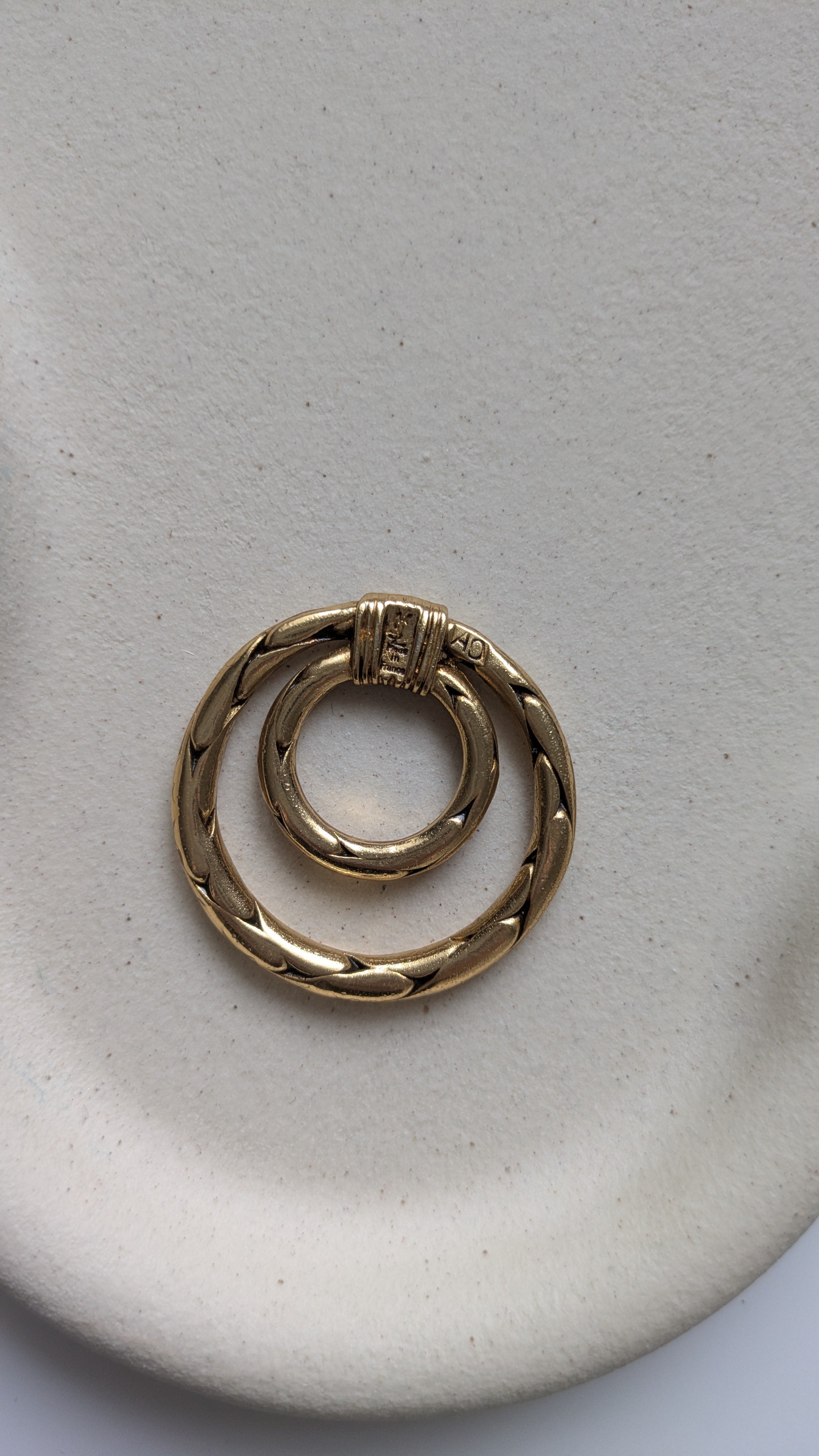 Anillo Bufanda Ysl Vintage - Anillos Dobles Dorados