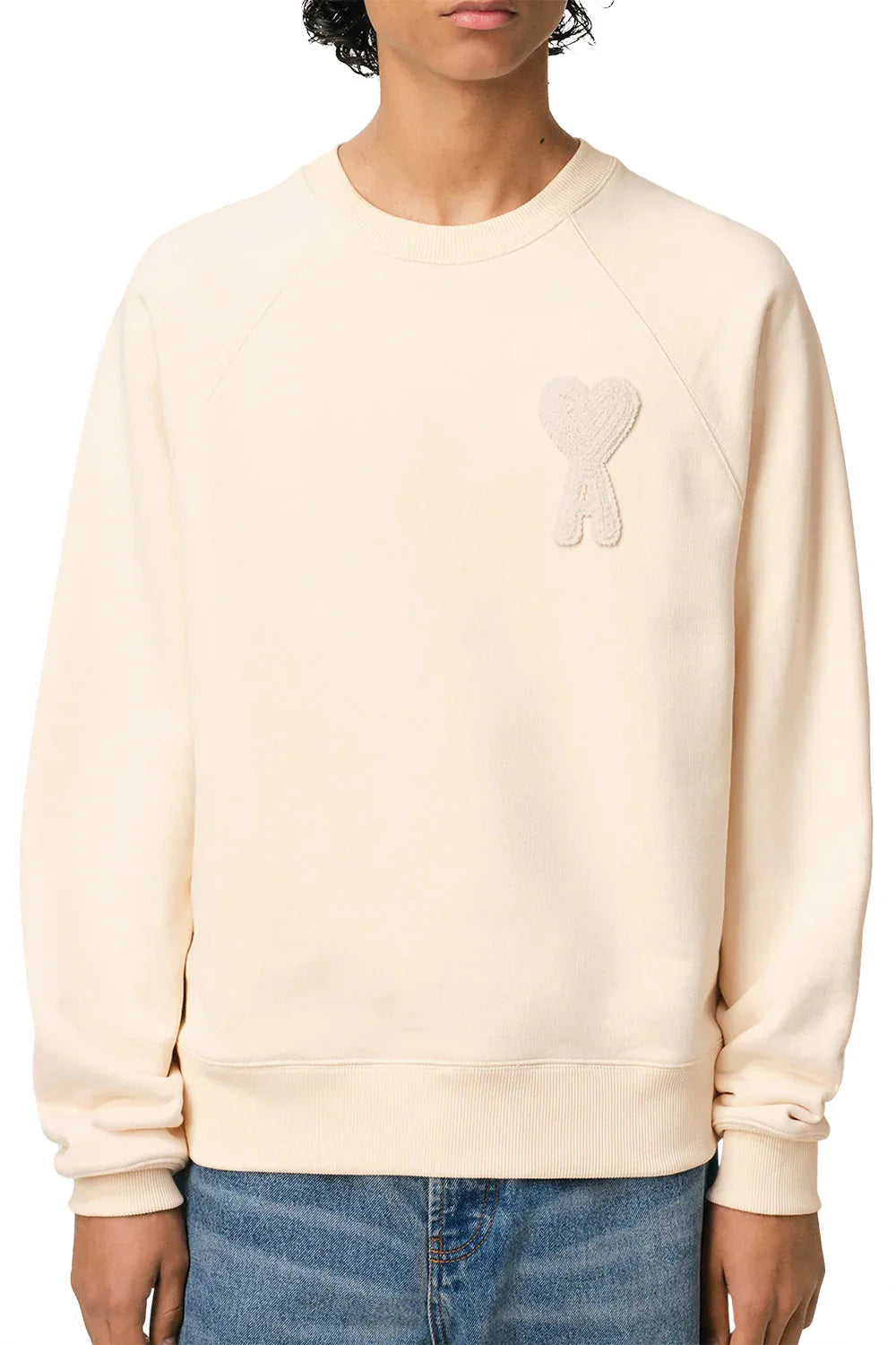 Ami Paris - Sudadera Ami De Coeur - Parche Beige