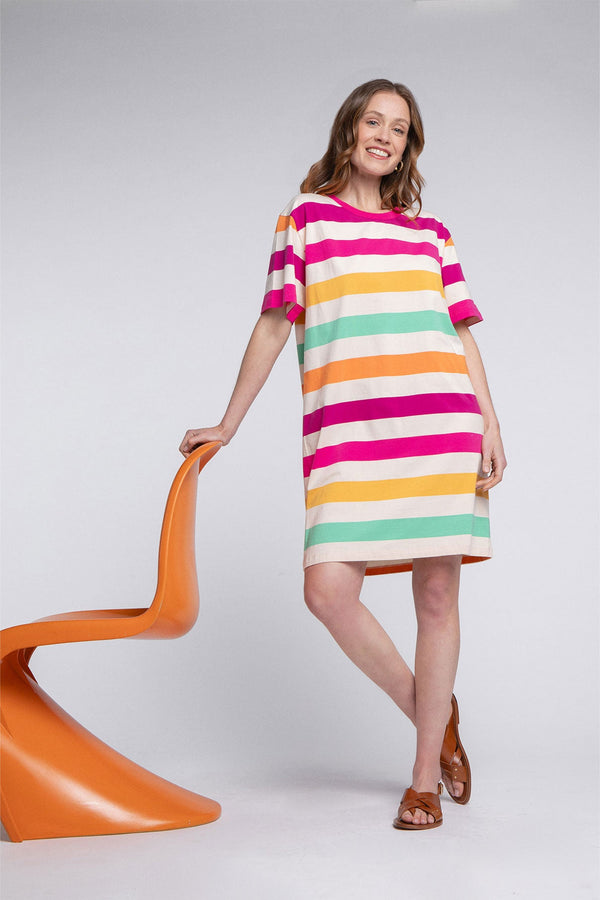 Amalia Stripes Dress Ettore Polychrome