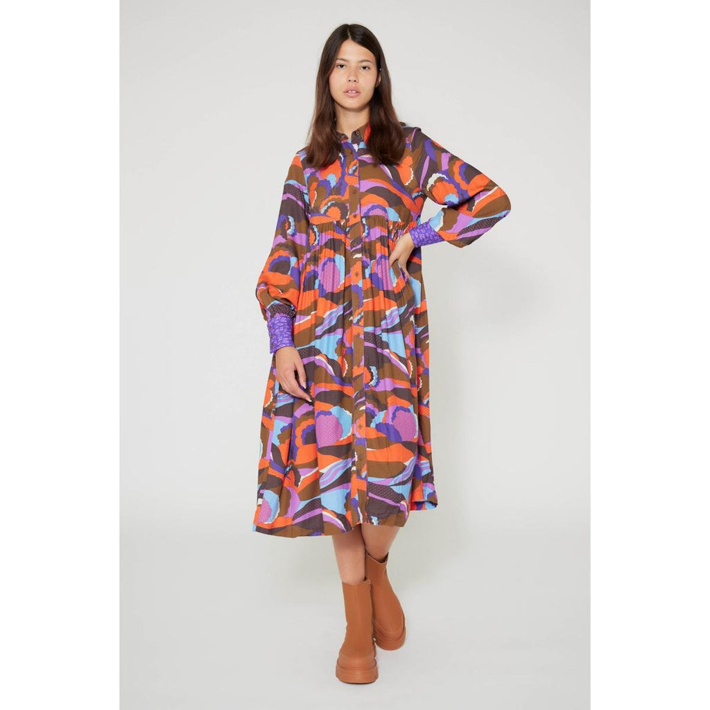 Robe Chemise Purple Country - Multicolore