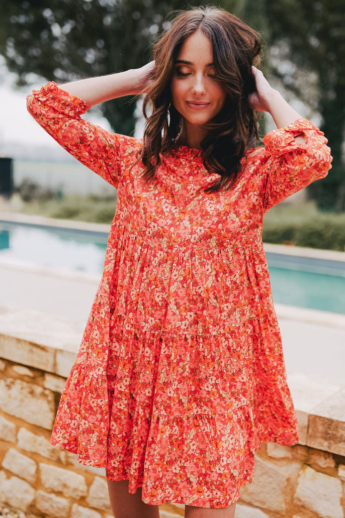 ISSA LISERON CORAIL DRESS