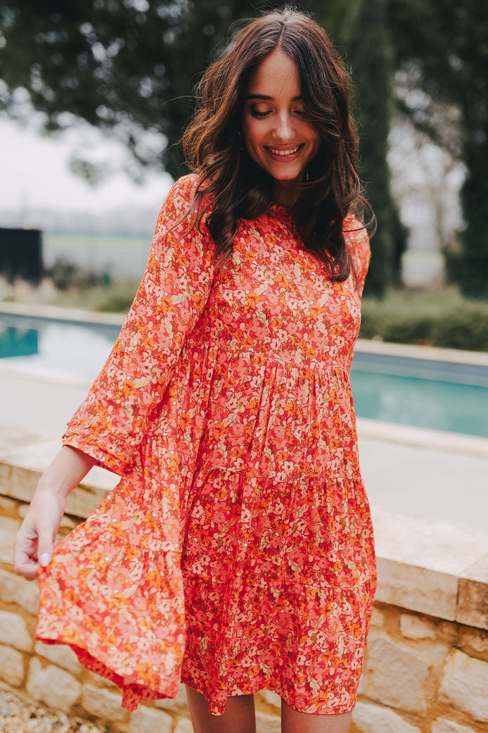 ISSA LISERON CORAIL DRESS