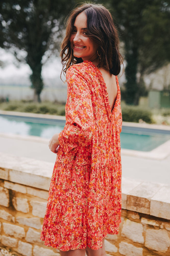 ISSA LISERON CORAIL DRESS
