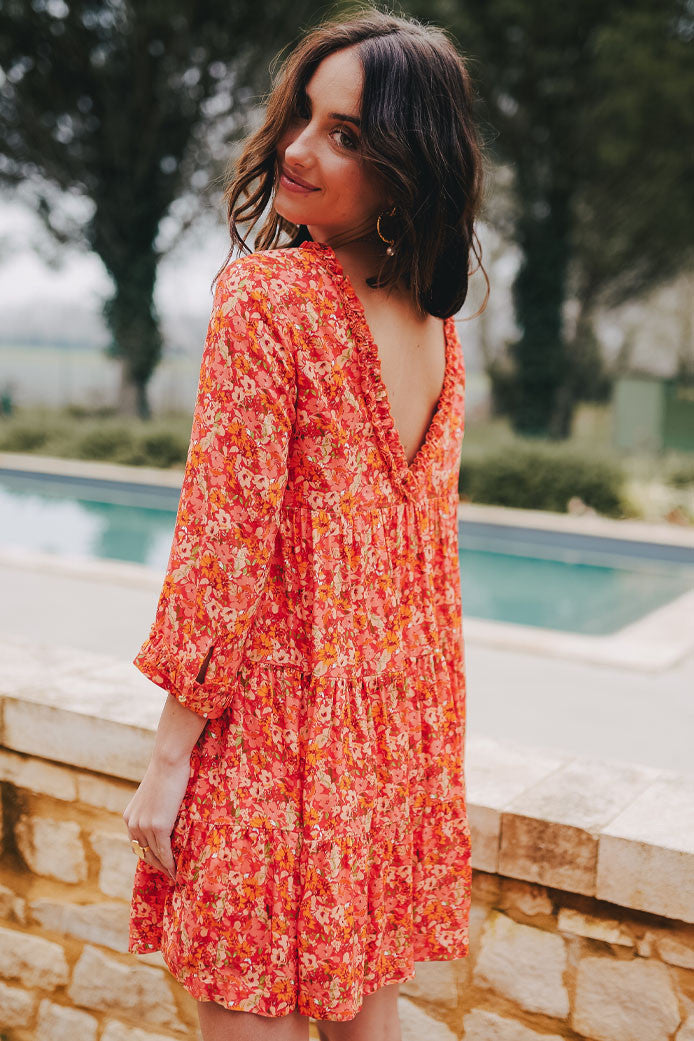 ISSA LISERON CORAIL DRESS
