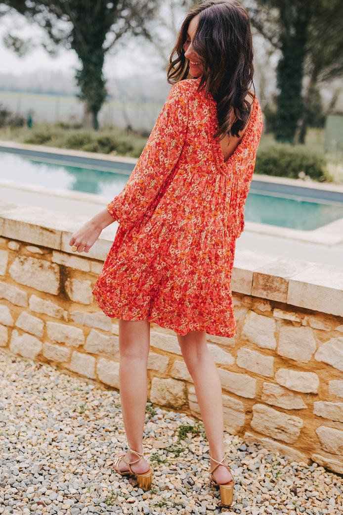 ISSA LISERON CORAIL DRESS