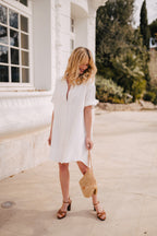 LISA WHITE COTTON DRESS