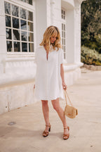 LISA WHITE COTTON DRESS