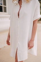 LISA WHITE COTTON DRESS