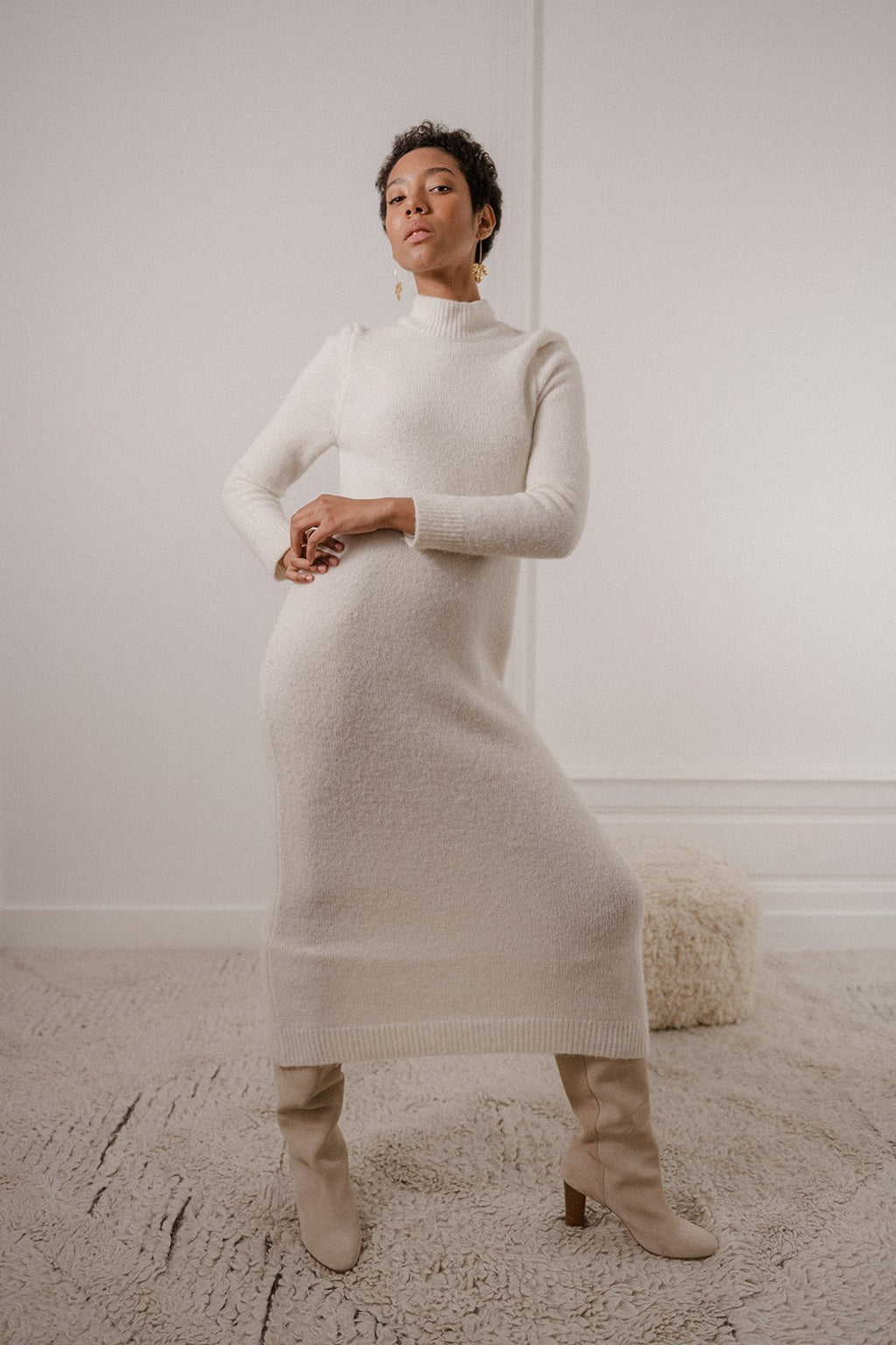 Plume Paris - Vestido Punto Uma - Crudo