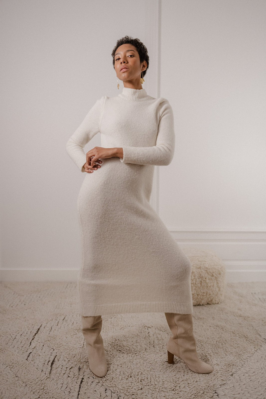 Plume Paris - Vestido Punto Uma - Crudo