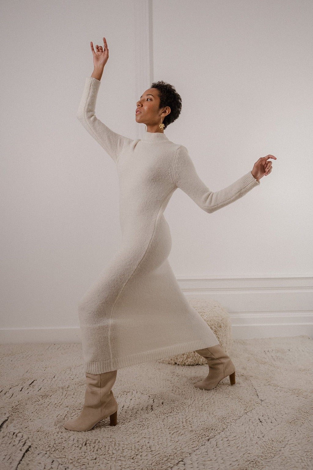 Plume Paris - Vestido Punto Uma - Crudo