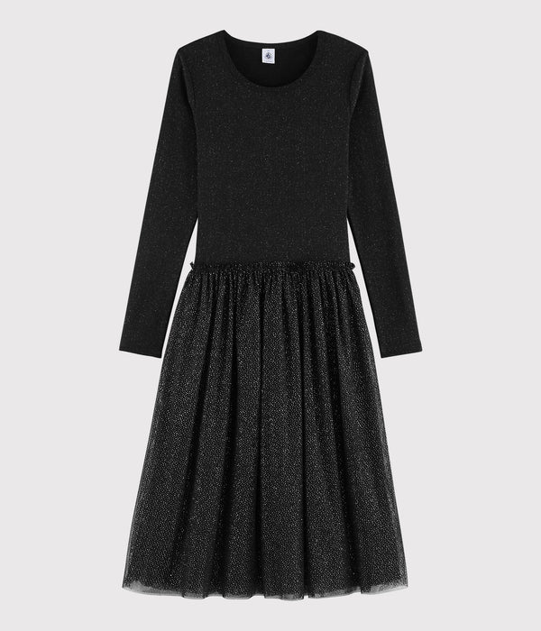 Long-Sleeved Dress - Black / Gold - Women