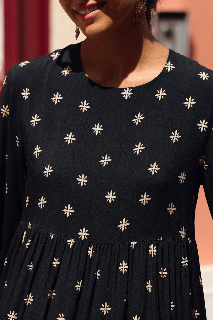 VESTIDO MATHILDA INKA NEGRO