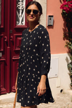 VESTIDO MATHILDA INKA NEGRO