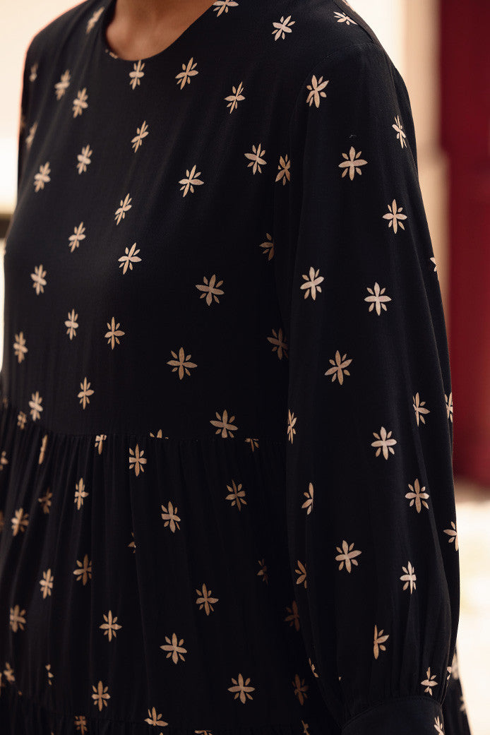VESTIDO MATHILDA INKA NEGRO