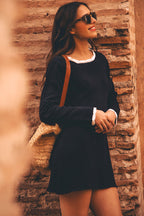 NADY NAVY ECRU DRESS