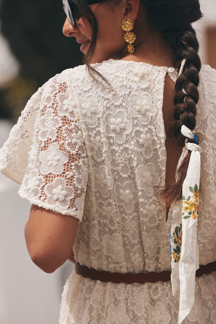 ODETTE LACE PEONY DRESS