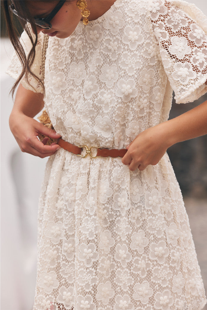 ODETTE LACE PEONY DRESS