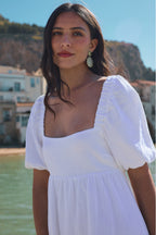 Robe Regula Gaze Blanc