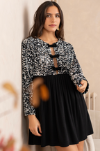 RÉNÉTA SILVER SEQUIN DRESS