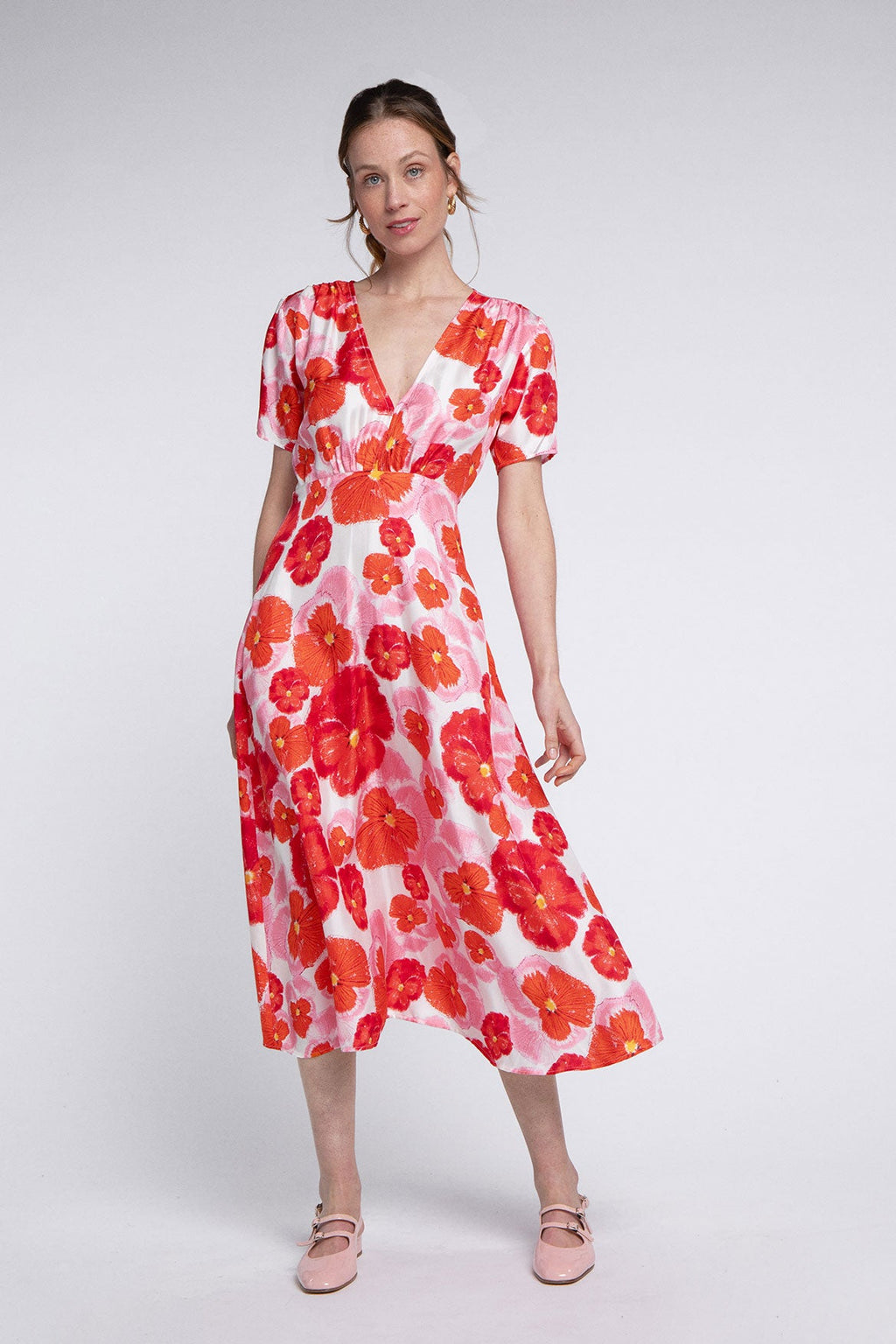 Anna Dress Red Blossom