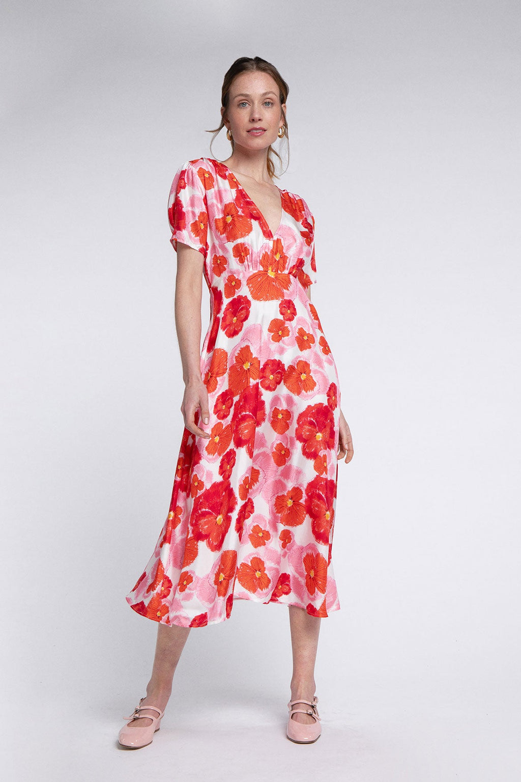 Anna Dress Red Blossom
