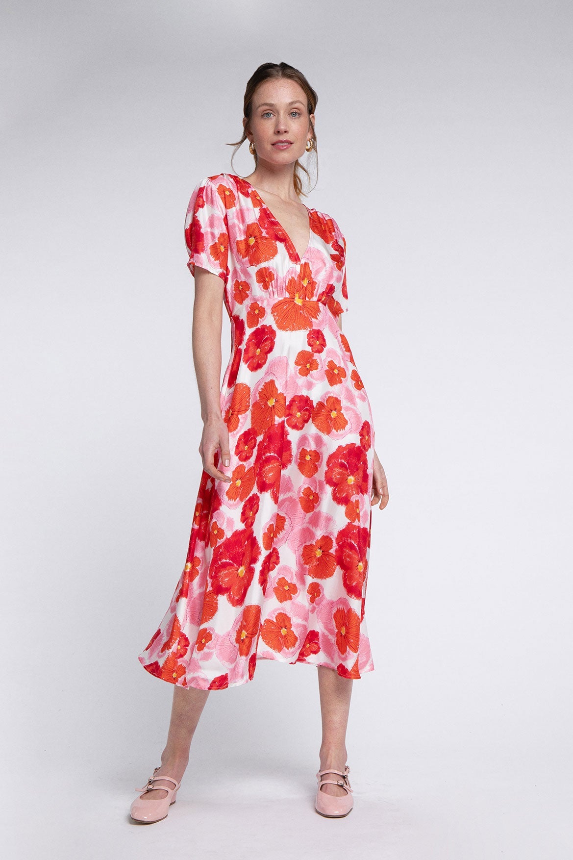 Anna Dress Red Blossom