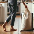 Juego de 20 bolsas de basura blancas 50L 60 x H75 CM BINY Ultra resistente 23 micras con enlace deslizante