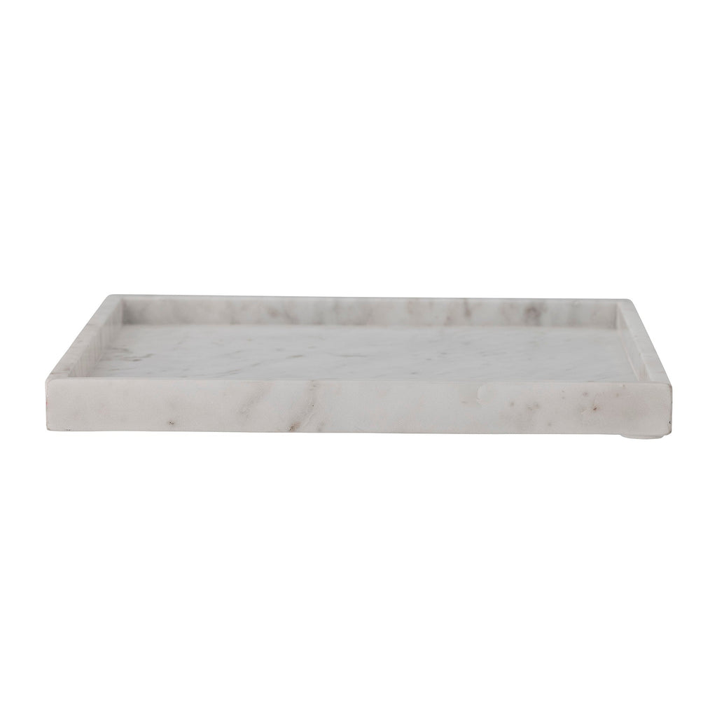 Majsa - Lot de 2 Plateaux - Blanc - Marbre