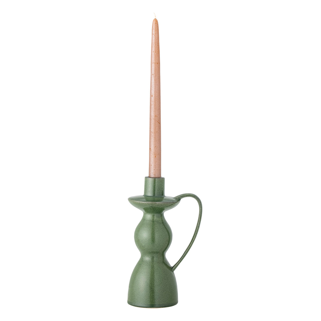 Fija - Candle Holder - Green - Stoneware