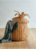 Anann - Cesta Con Tapa - Natural - Polirratán