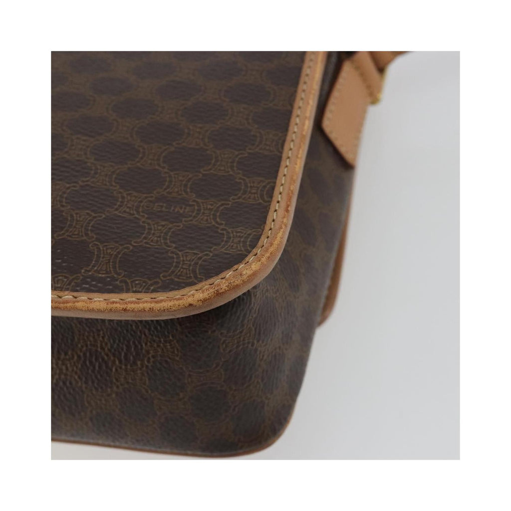 Celine - Sac Porté Épaule Vintage Macadam Circle Logo Toile - Marron