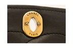 Chanel - Axelremsväska Vintage Round Flap Small Läder - Svart