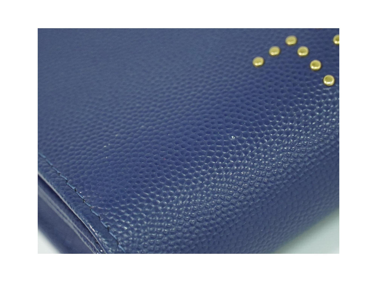 Chanel - Plånbok Deauville Flap Wallet Long Läder - Marinblå
