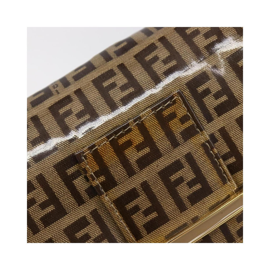 Fendi - Axelväska Mamma Baguette Medium Canvas - Beige