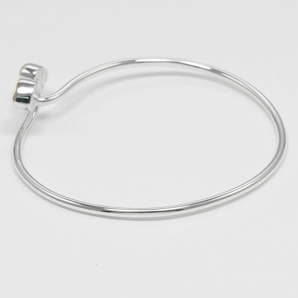 Tiffany & Co. – Bransoletka Double Heart Lock Bangle Bracelet Silver – Srebrna