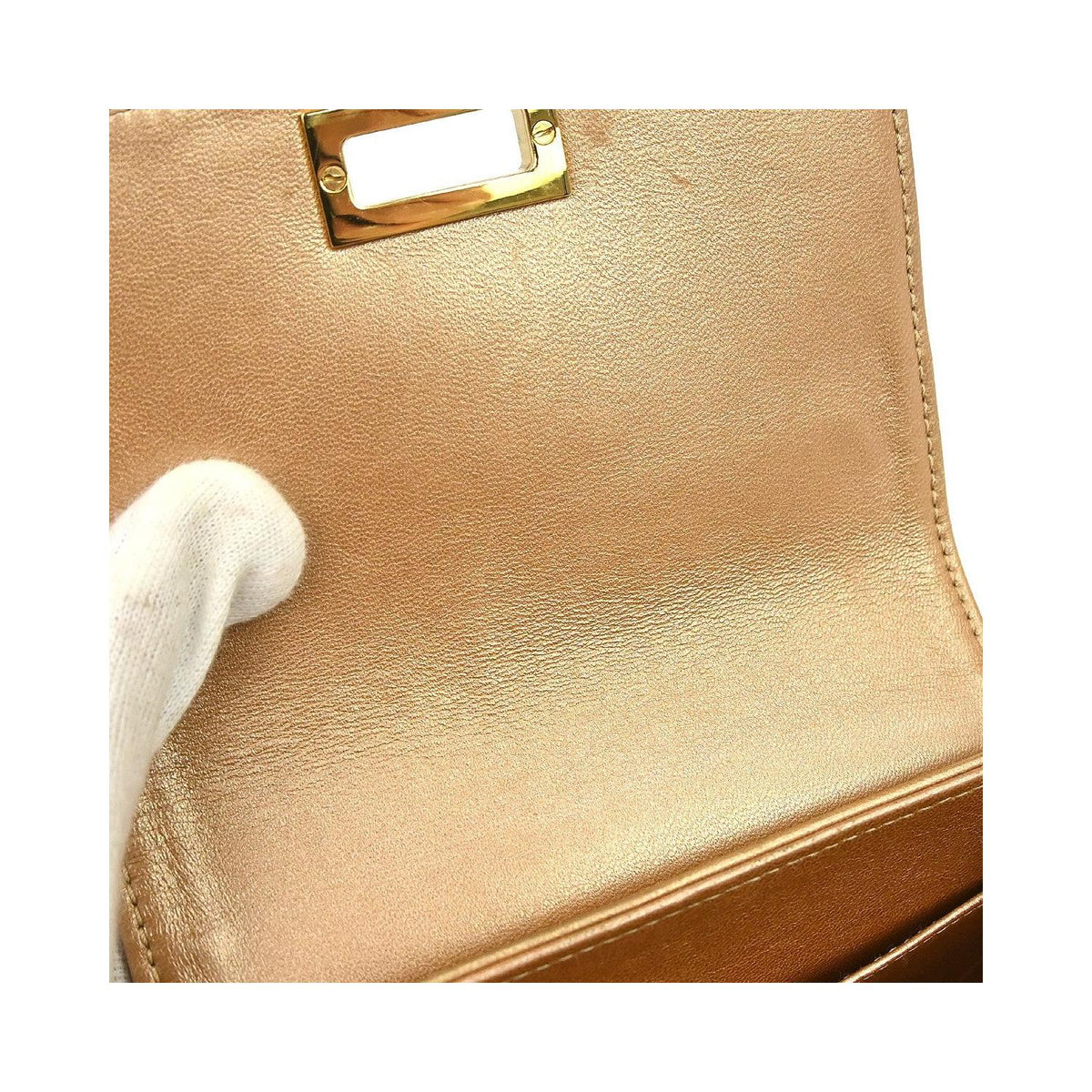 Chanel - Axelremsväska Mademoiselle Mini Läder - Brun