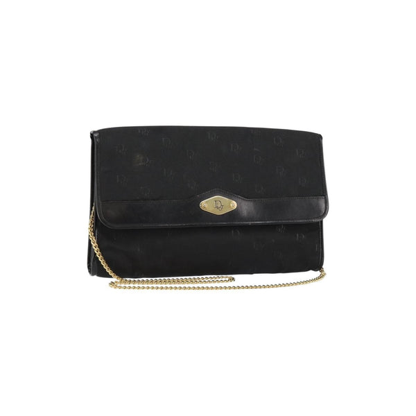 Christian Dior Vintage CD Chain Flap Shoulder Bag Diorissimo Canvas Small