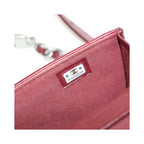 Chanel - Axelväska 19 Wallet On Chain Läder - Vinröd