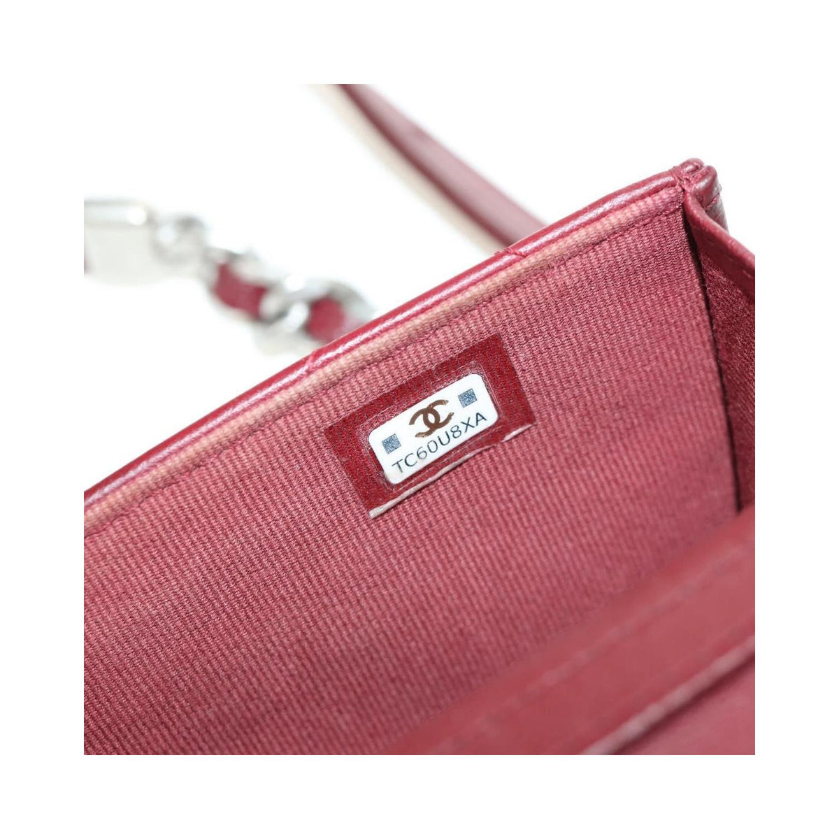 Chanel - Axelväska 19 Wallet On Chain Läder - Vinröd