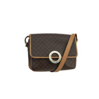 Celine Vintage Macadam Circle Logo Shoulder Bag Canvas and Leather Product Image