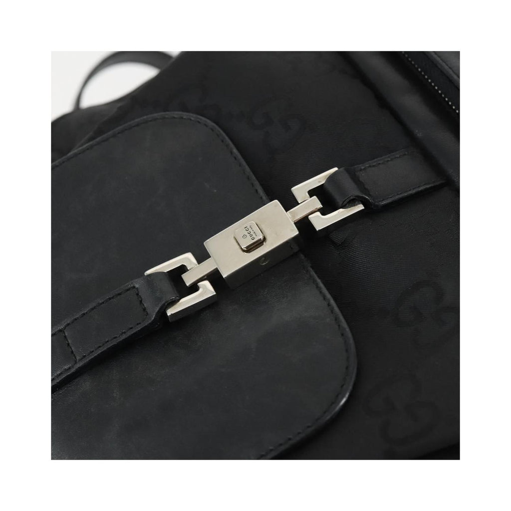 Gucci - Vintage Jackie Backpack Medium Rygsæk I Kanvas - Sort