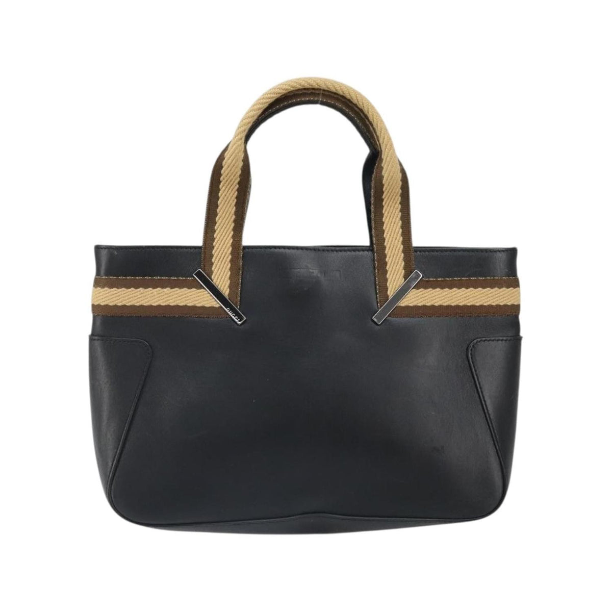 Gucci - Vintage Web Tote Lædershopper - Sort
