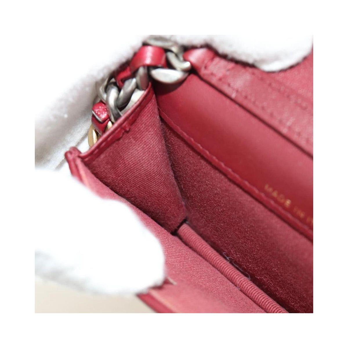 Chanel - Axelväska 19 Wallet On Chain Läder - Vinröd