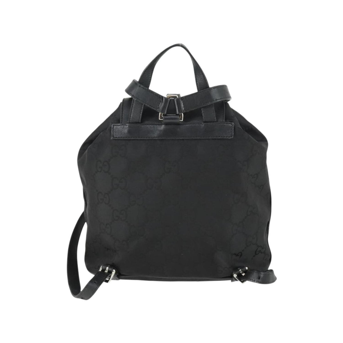 Gucci - Vintage Jackie Backpack Medium Rygsæk I Kanvas - Sort