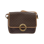 Celine - Sac Porté Épaule Vintage Macadam Circle Logo Toile - Marron