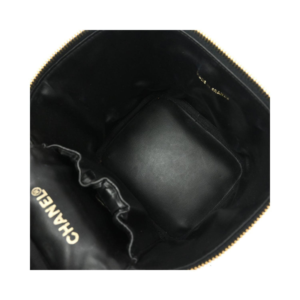 Chanel - Pochette beauty case vintage Timeless piccola in pelle - Nera